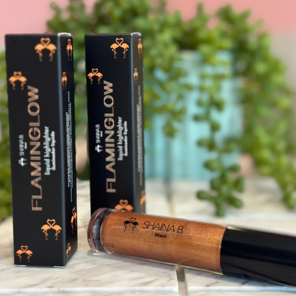 Shaina B flaminglow highlighter shade nude beach